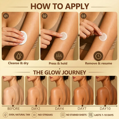 Rolimey® Bronze Glow Patch: Visible Sunless Glow in 7 Days — No UV, No DHA, No Orange Streaks, No Fake Tan Mess