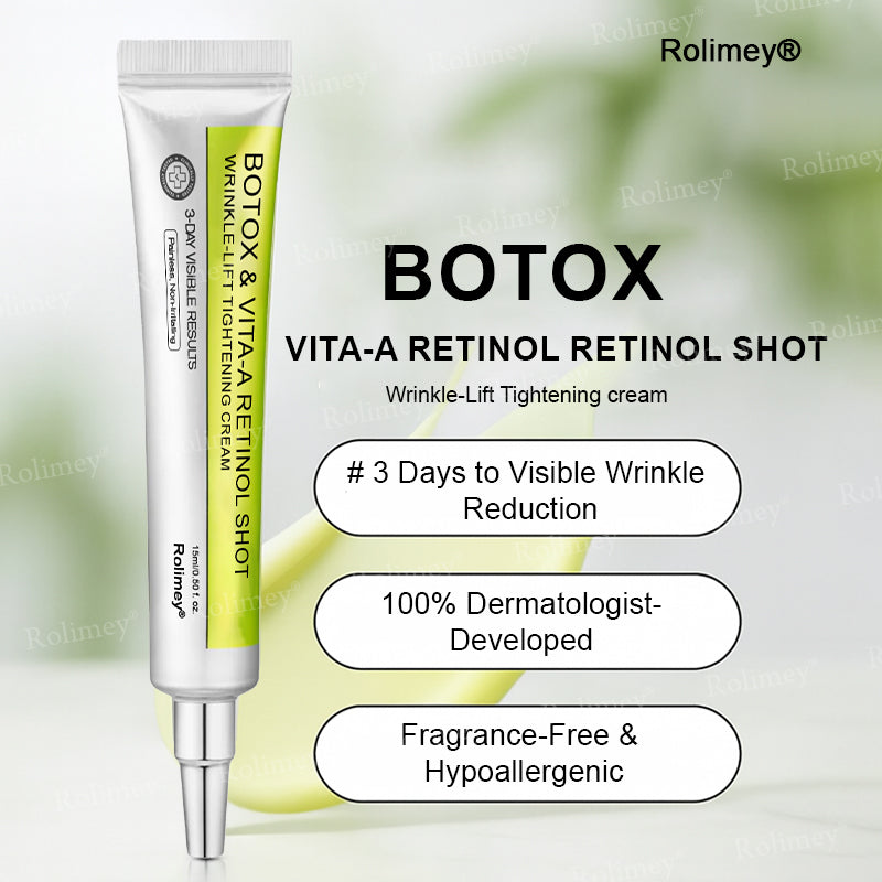 👩‍⚕️Made and shipped from the USA 💫Rolimey® Botox & Vita-A Retinol Shot Wrinkle-Lift Tightening cream - Last Day Promotion 70% OFF