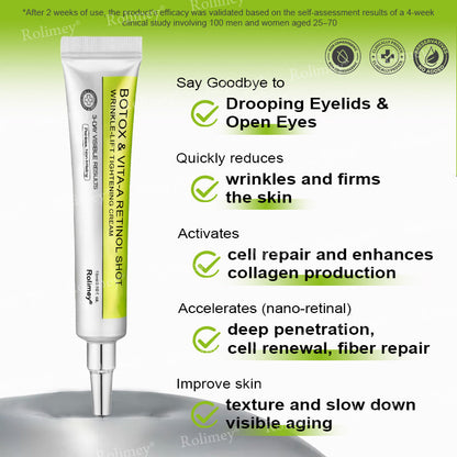 👩‍⚕️Made and shipped from the USA 💫Rolimey® Botox & Vita-A Retinol Shot Wrinkle-Lift Tightening cream - Last Day Promotion 70% OFF