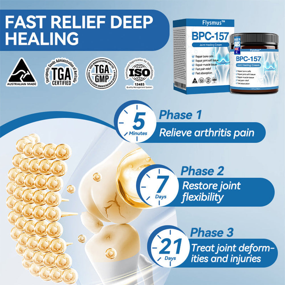 💧Flysmus™ BPC-157 Joint Healing Cream🦴Treats Arthritis, Neuropathy, Rheumatism, Sports Injuries & More👍