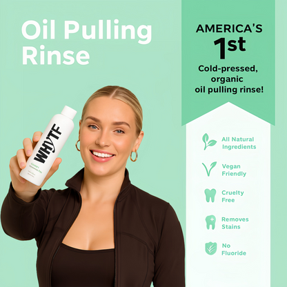 🍏Last 3 hours 60% off：Spearmint Oil Pulling Rinse - Natural Whitening & All-Day Fresh Breath